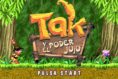 Tak and the Power of JuJu title screen for GameBoy Advance